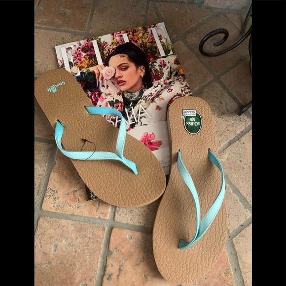 Sanuk Shoes - Sanuk Turquoise Flip Flops